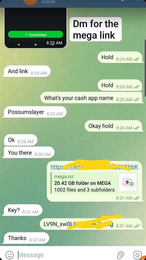 Got Legit Mega Links:::::: telegram @Ova.